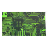 Geek Out Nerd PCB Groene Elektronische Circuit Boa Kussensloop (Achterkant-Links)