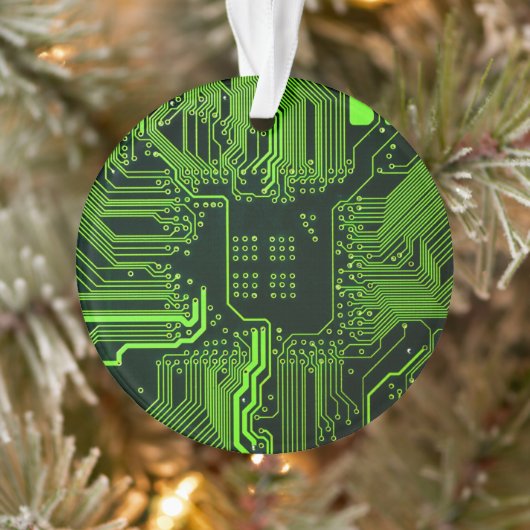 Geek Out Nerd PCB Groene Elektronische Circuit Boa Ornament (Boom)