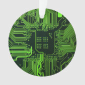Geek Out Nerd PCB Groene Elektronische Circuit Boa Ornament (voorkant)