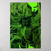 Geek Out Nerd PCB Groene Elektronische Circuit Boa Poster (Voorkant)