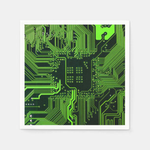 Geek Out Nerd PCB Groene Elektronische Circuit Boa Servet