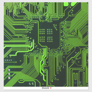 Geek Out Nerd PCB Groene Elektronische Circuit Boa Sticker