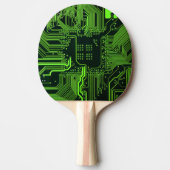Geek Out Nerd PCB Groene Elektronische Circuit Boa Tafeltennisbatje (Voorkant)