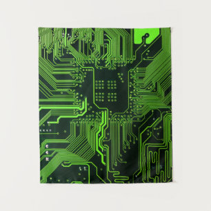 Geek Out Nerd PCB Groene Elektronische Circuit Boa Wandkleed