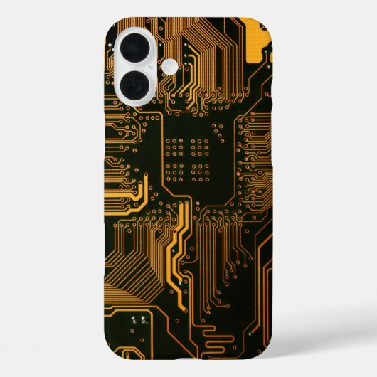 Geek Out Nerd PCB Sinaasappel Electronic Circuit B Case-Mate iPhone Case (Achterkant)