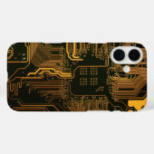 Geek Out Nerd PCB Sinaasappel Electronic Circuit B Case-Mate iPhone Case (Achterkant (horizontaal))