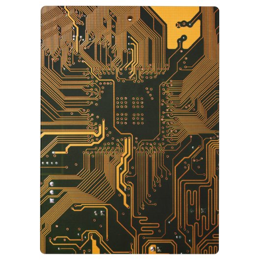 Geek Out Nerd PCB Sinaasappel Electronic Circuit B Klembord (Achterkant)