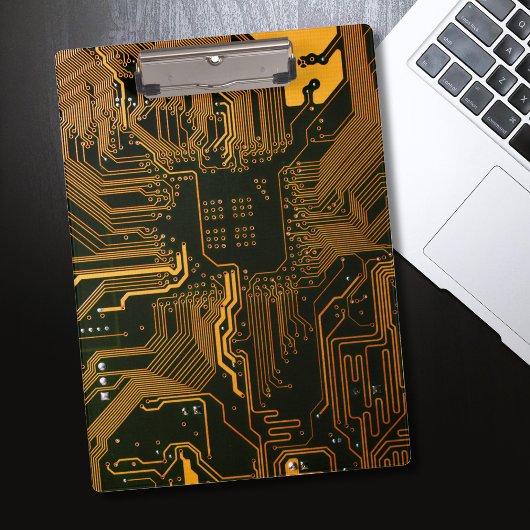 Geek Out Nerd PCB Sinaasappel Electronic Circuit B Klembord