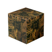 Geek Out Nerd PCB Sinaasappel Electronic Circuit B Kubus (Achter hoekig)