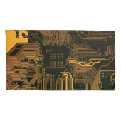 Geek Out Nerd PCB Sinaasappel Electronic Circuit B Kussensloop (Achterkant-Rechts)