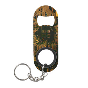 Geek Out Nerd PCB Sinaasappel Electronic Circuit B Mini Flessenopener