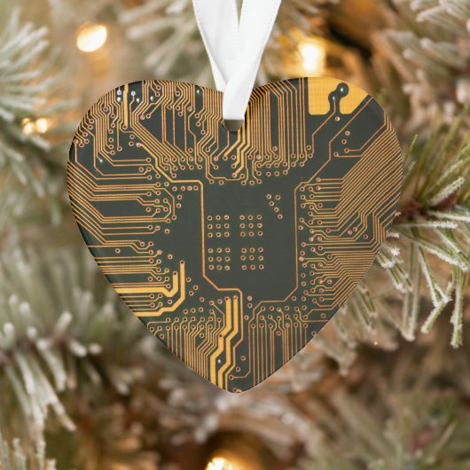 Geek Out Nerd PCB Sinaasappel Electronic Circuit B Ornament (Boom)