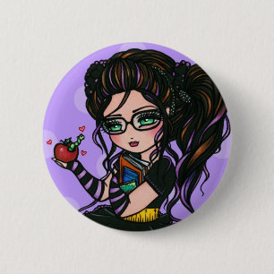 Geek Out Nerd Smartie Pants Bookworm Comic Girl Ronde Button 5,7 Cm
