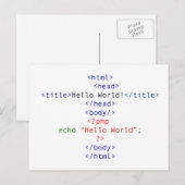 Geek php Greeting Briefkaart (Voorkant / Achterkant)