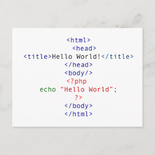 Geek php Greeting Briefkaart