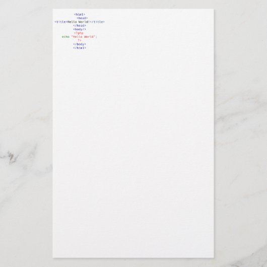 Geek php Greeting Briefpapier (Voorkant)