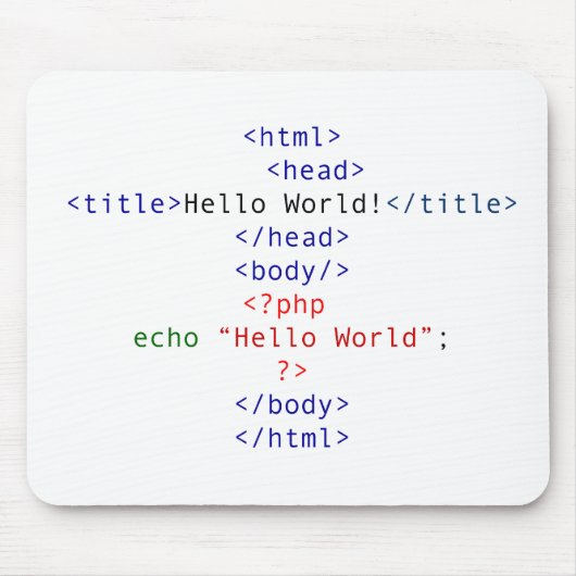 Geek php Greeting Muismat (Voorkant)