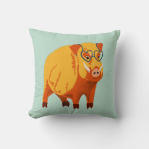 Geek Pig Funny Boar Wild Animal Kussen