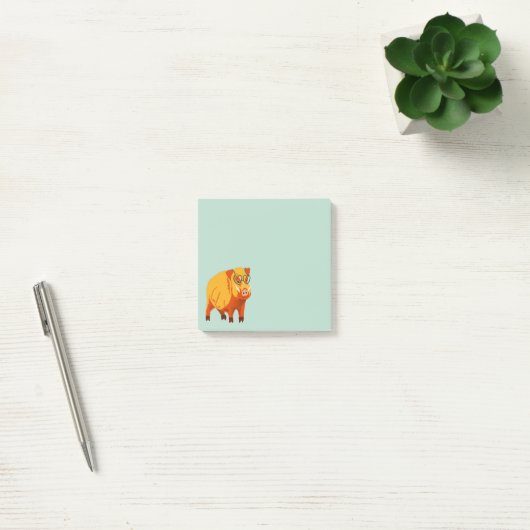 Geek Pig Funny Boar Wild Animal Post-it® Notes (Kantoor)