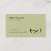 Geek pour le loyer, carte de visite de développeur (Dos)