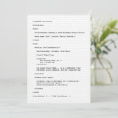 Geek Programmer HTML Code Anniversaire Invitation (Debout devant)