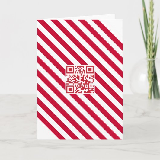 Geek QR-code Vroegere kerstkaart Feestdagen Kaart (Voorkant)