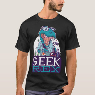 Geek Rex T-Rex Dinosaurus Grappige Wetenschappers  T-shirt