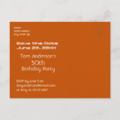 Geek Save the date 50th Birthday Briefkaart (Achterkant)