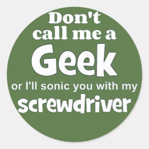 Geek schroevendraaier wf ronde sticker