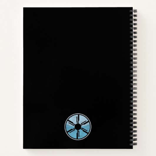 Geek Sci Fi Verdrietig Futuristische Ruimte Blauw  Notitieboek (Achterkant)