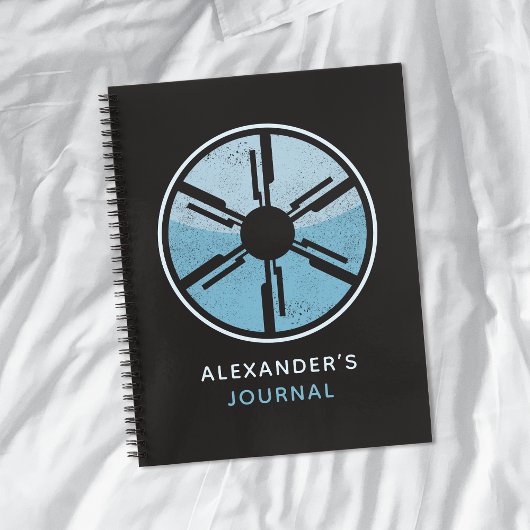 Geek Sci Fi Verdrietig Futuristische Ruimte Blauw  Notitieboek