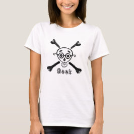 Geek Skull met gepersonaliseerde bril T-shirt