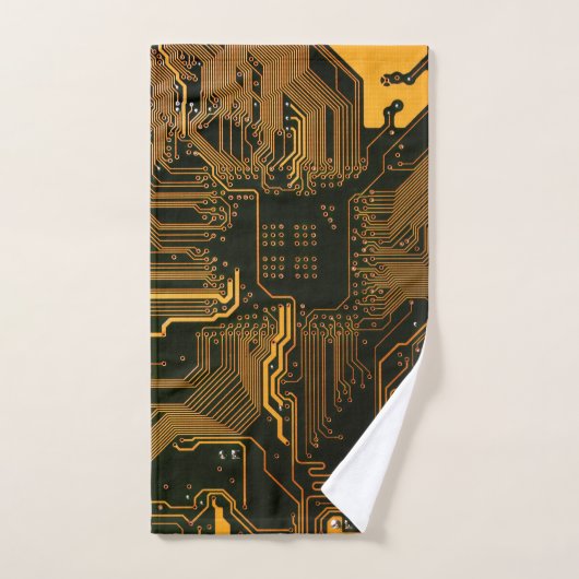 Geek Sortie carte circuit électronique orange PCB (Serviette à main)