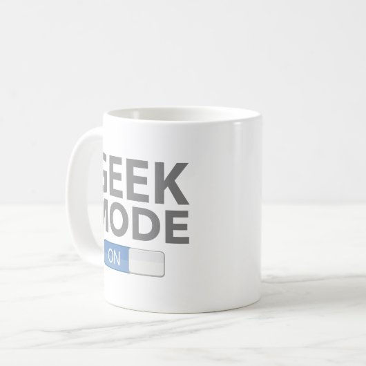 Geek-stand op koffie-Mok Koffiemok (Voorkant links)