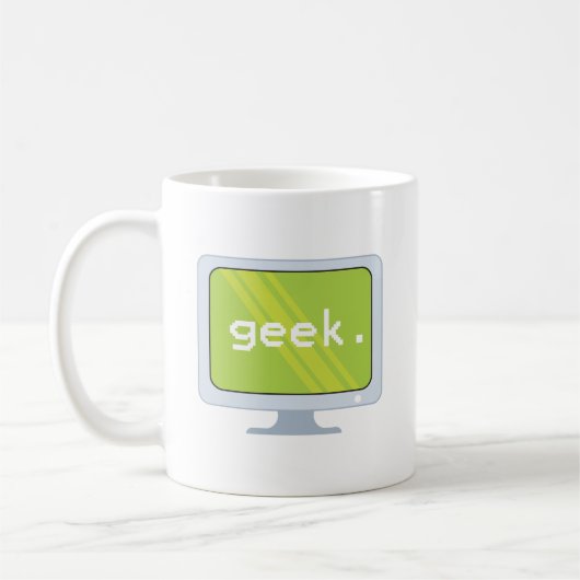 geek tekst voor computermonitor koffiemok (Links)