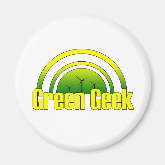 Geek vert - Aimant (Devant)