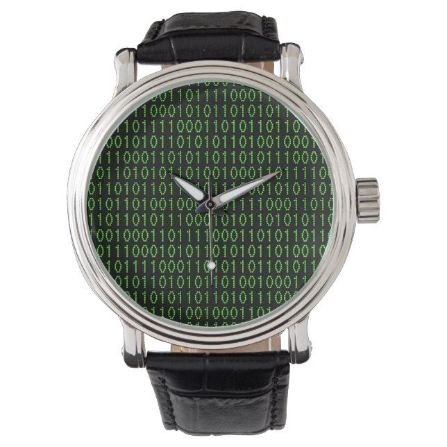 Geek Watch #2 Digitale Ones en Zeroes Binaire Horloge (Voorkant)