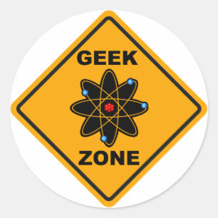 Geek Zone-teken Ronde Sticker