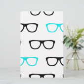 geekglazen blauwe geek (Staand voorkant)