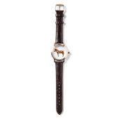 GEEKLEY montre femme classique marron (Sangle)