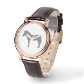 GEEKLEY montre femme classique marron (Angle)