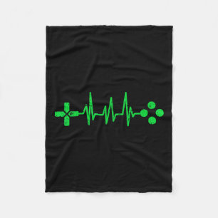 Geeks Heartbeat Gaming Fleece Deken