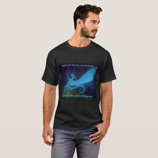 Geeks hebben draken t-shirt (Voorkant volledig)
