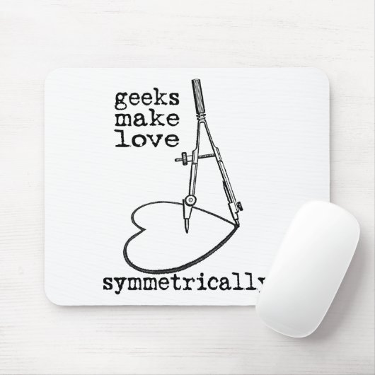 Geeks maken liefde symmetrisch muismat (Met muis)