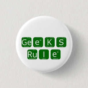 Geeks Regel Periodieke Tabelslogan Ronde Button 3,2 Cm