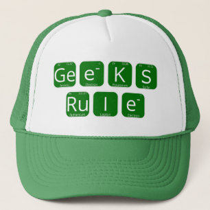 Geeks Regel Periodieke Tabelslogan Trucker Pet