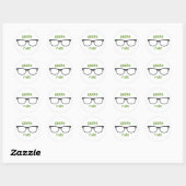 Geeks Rule Eyeglasses Ronde Sticker (Vel)