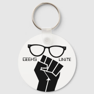 Geeks verenigen zich! Button Sleutelhanger