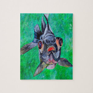 Geeky Blackmoor Goldfish met telescopische ogen Legpuzzel