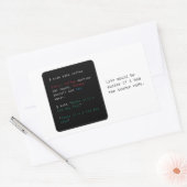 Geeky Computer, opdracht Rechthoekige Sticker (Envelop)